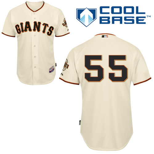 Tim Lincecum #55 MLB Jersey-San Francisco Giants Men's Authentic Home White Cool Base Baseball Jersey